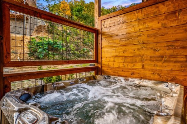 Soak up your muscles in the hot tub